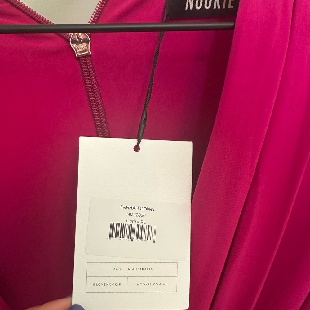 Nookie Pink Ruched Long Sleeve Gown - Picture 5 of 9